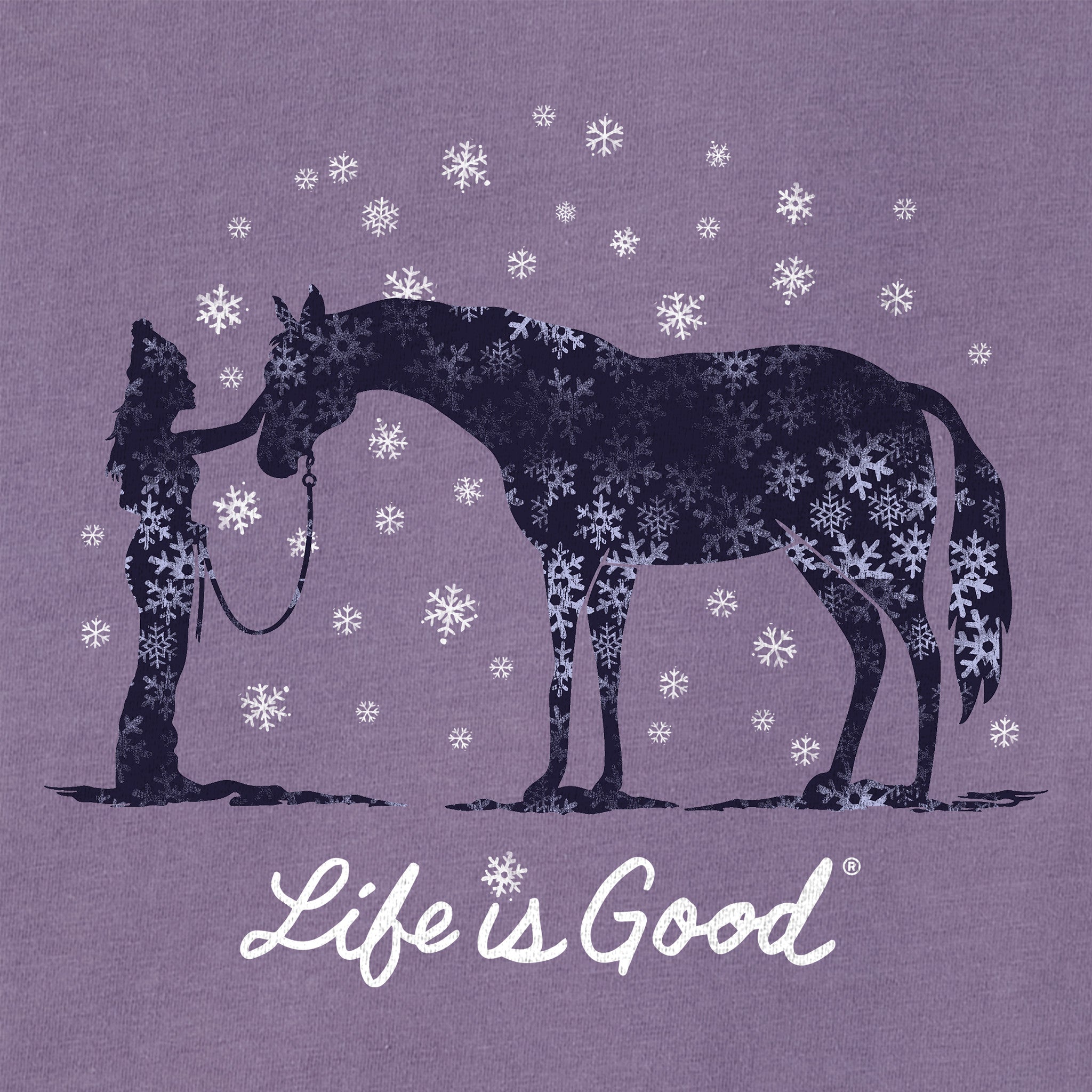 Women's Holiday Horse Long Sleeve Crusher Tee