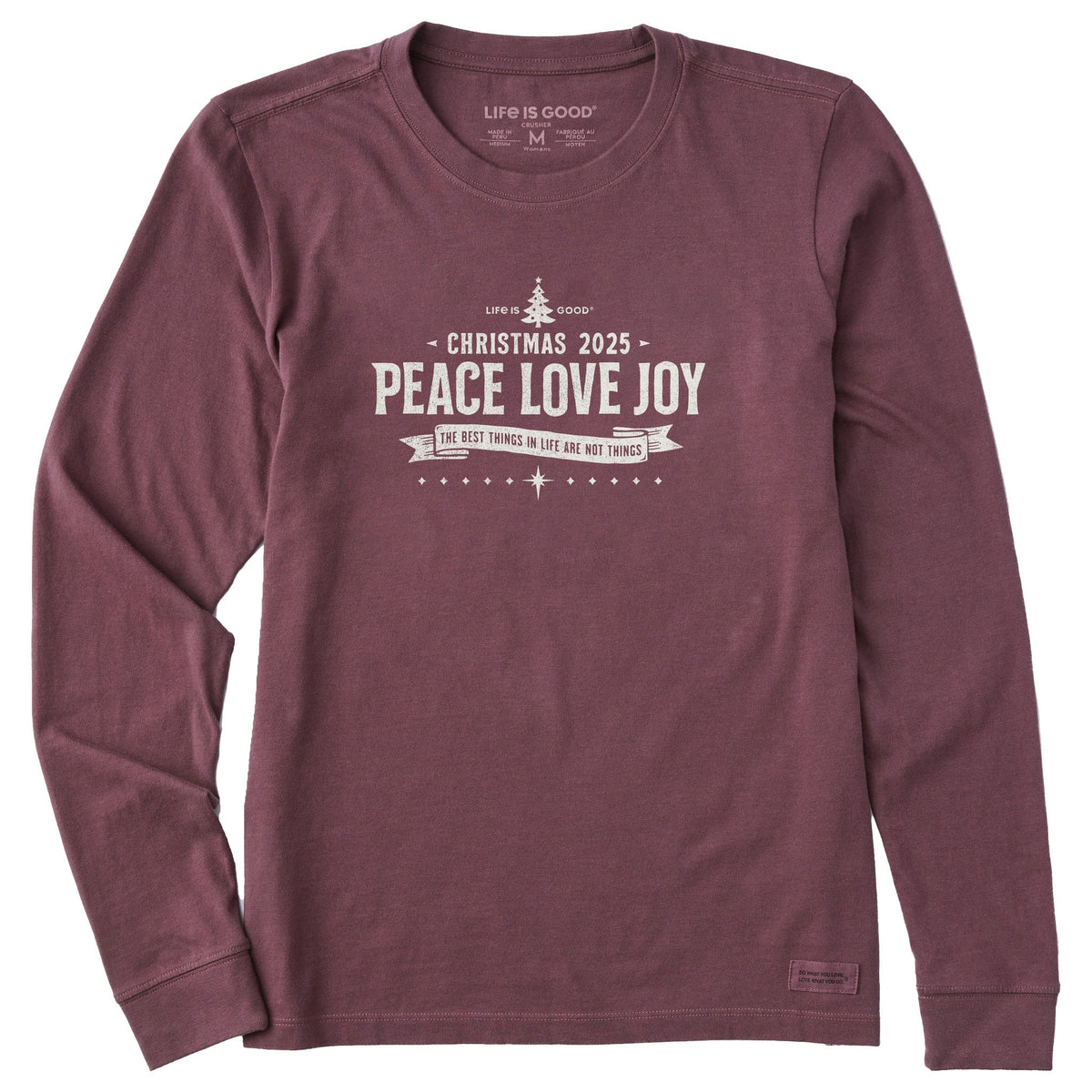 Women's Christmas Manifesto 2025 Long Sleeve Crusher Tee