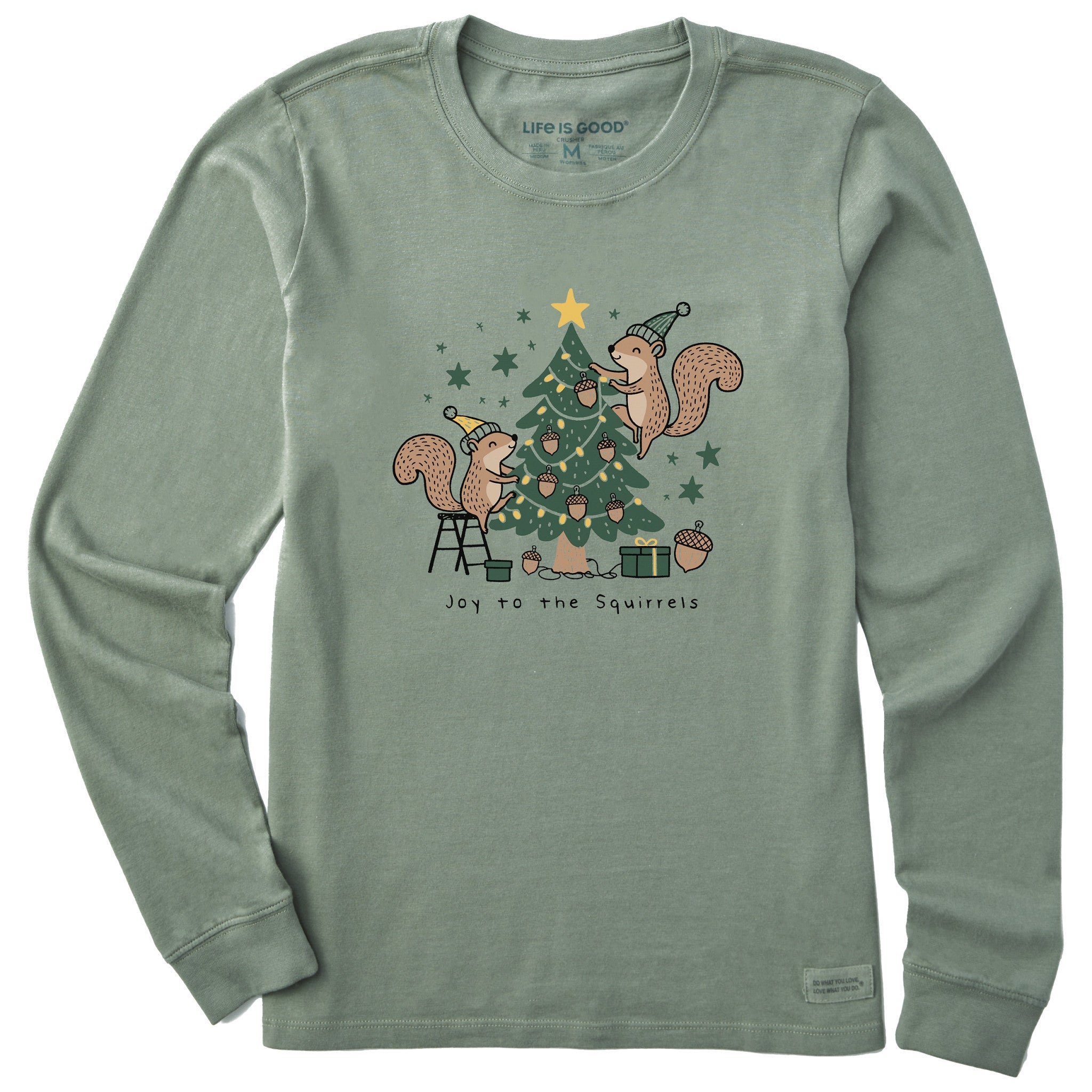 Women's Joy to the Squirrels Long Sleeve Crusher Tee
