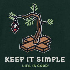 Women's Keep it Simple Christmas Tree Long Sleeve Crusher Tee