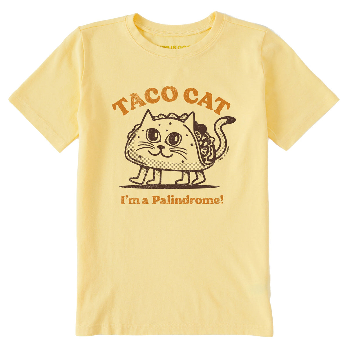 Kids Taco Cat Palindrome Short Sleeve Crusher Tee