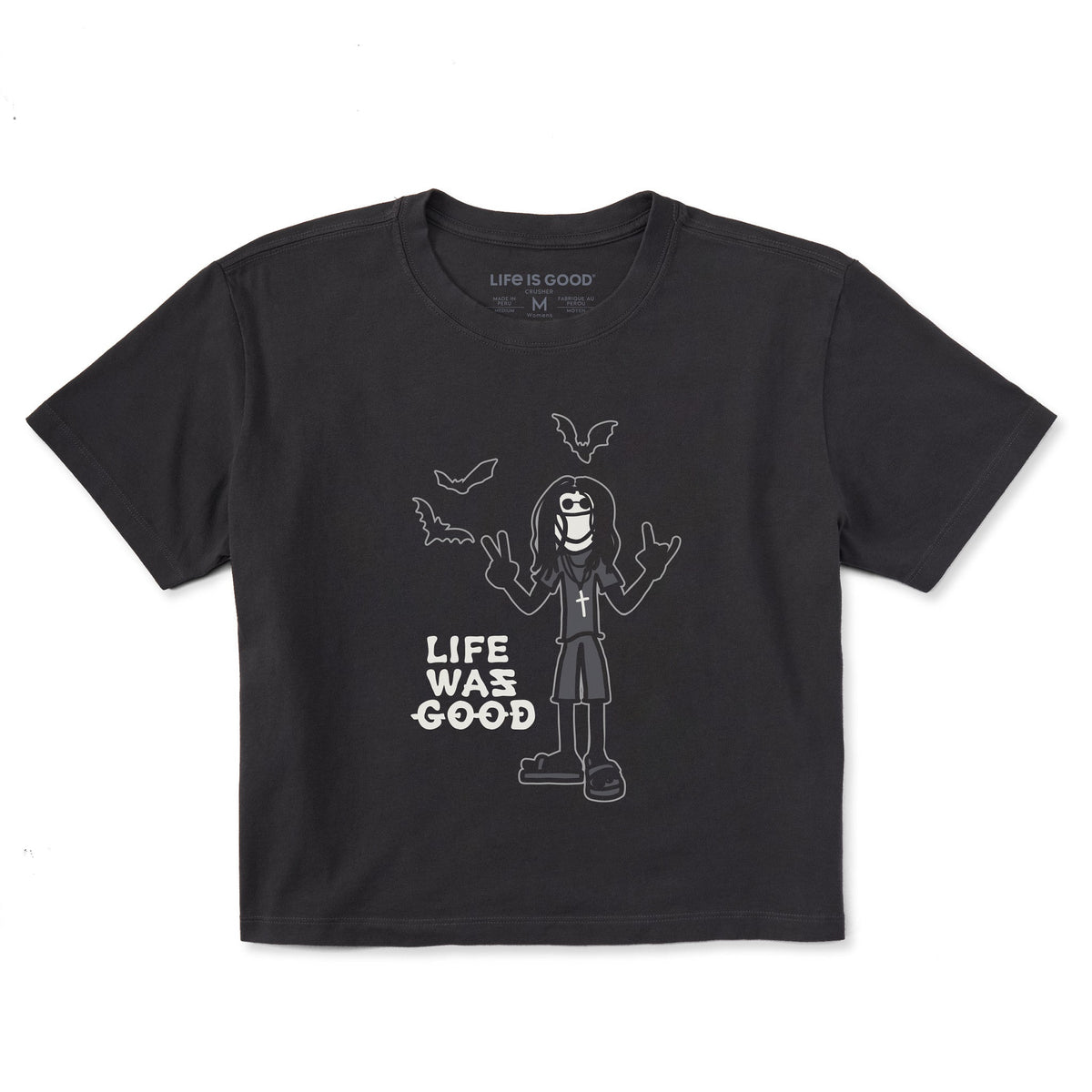 Women's Heavy Metal Life Was Good Short Sleeve Crusher Boxy Tee