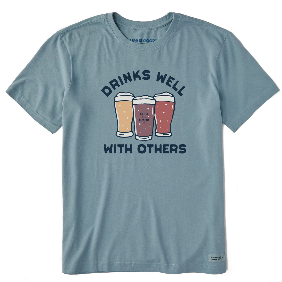 Men's Drinks Beer Well with Others Short Sleeve Crusher Tee