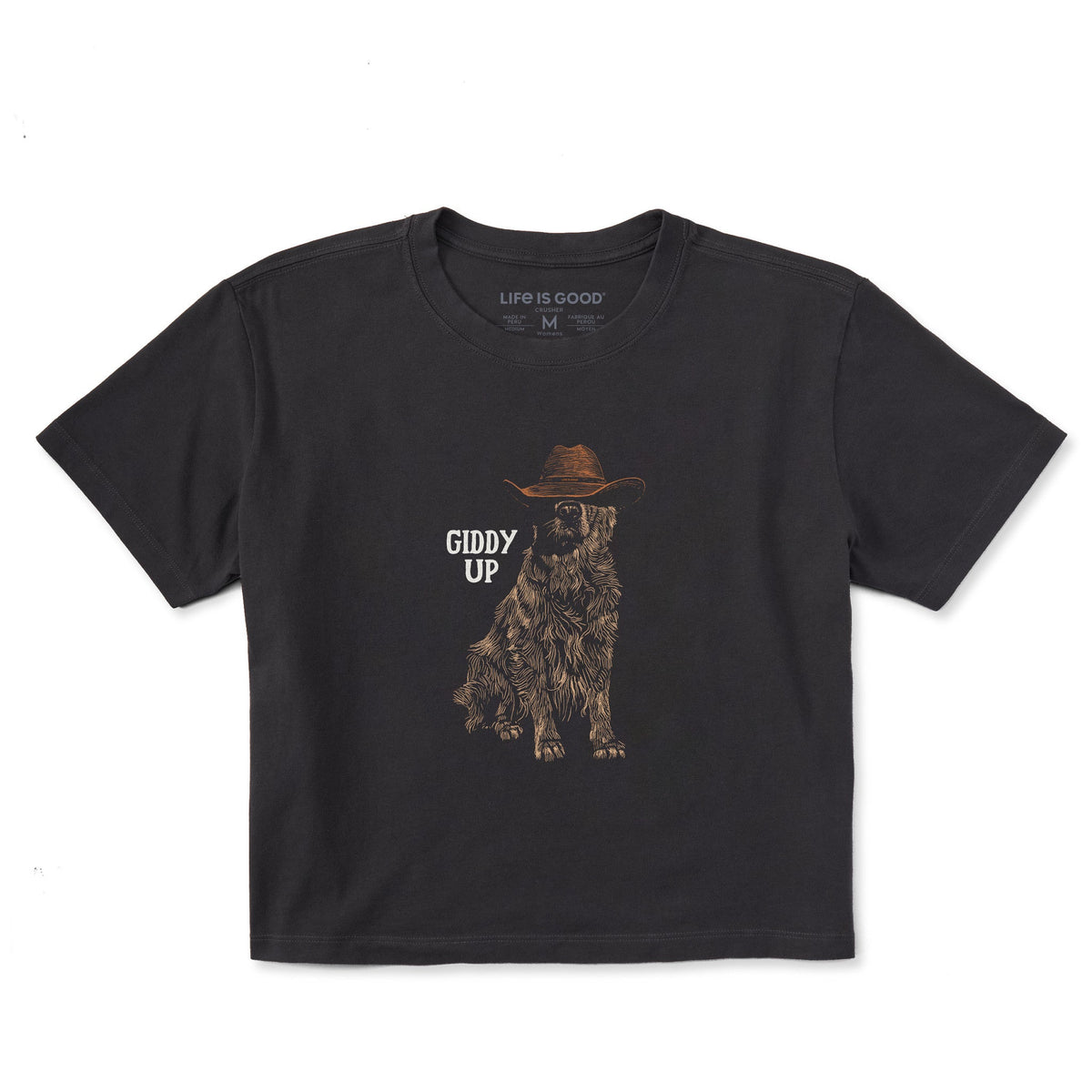 Women's Giddy Up Golden Short Sleeve Crusher Boxy Tee