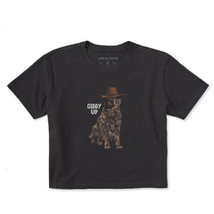 Women's Giddy Up Golden Short Sleeve Crusher Boxy Tee