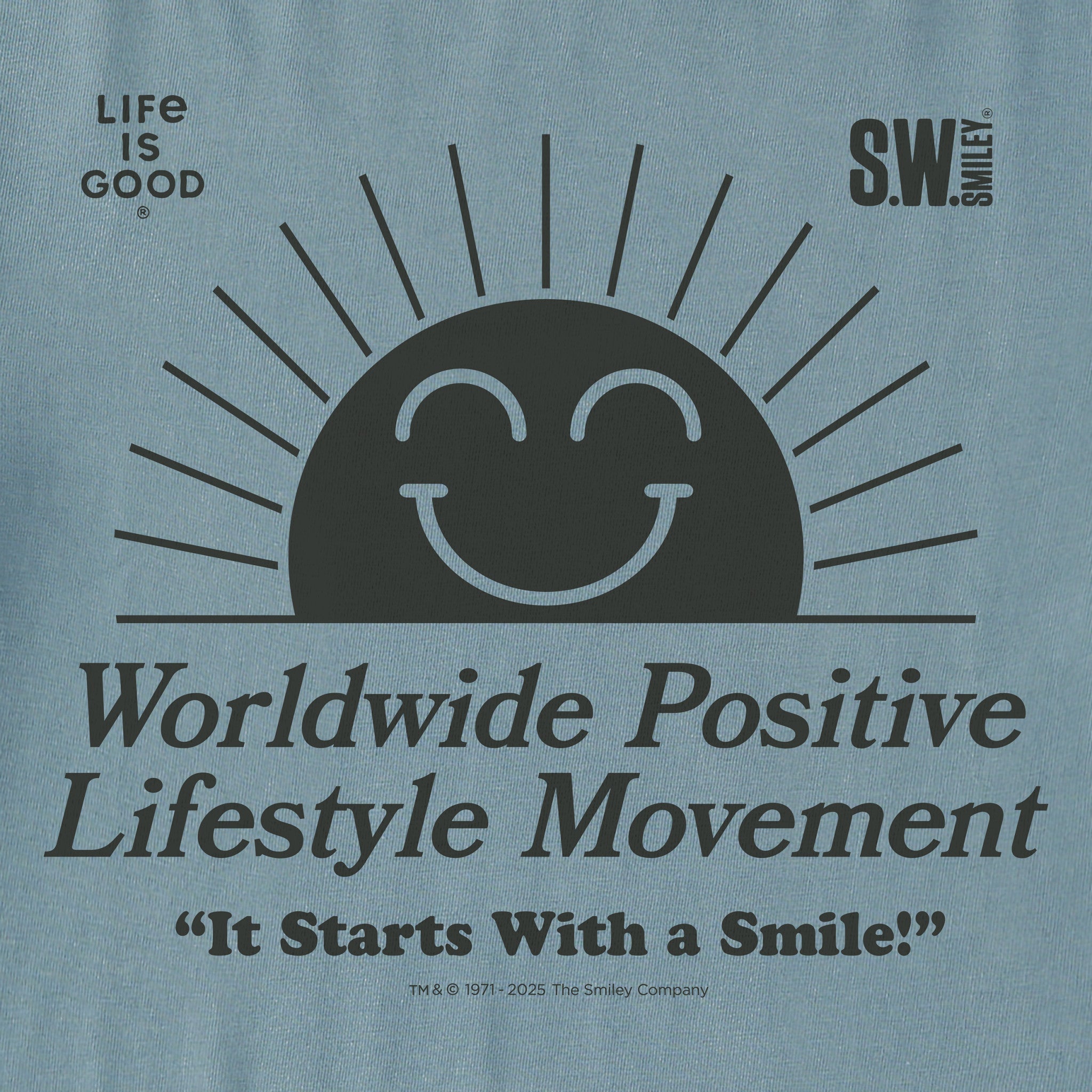 Men's LIG x S.W.Smiley Rising Sun Short Sleeve Crusher Tee