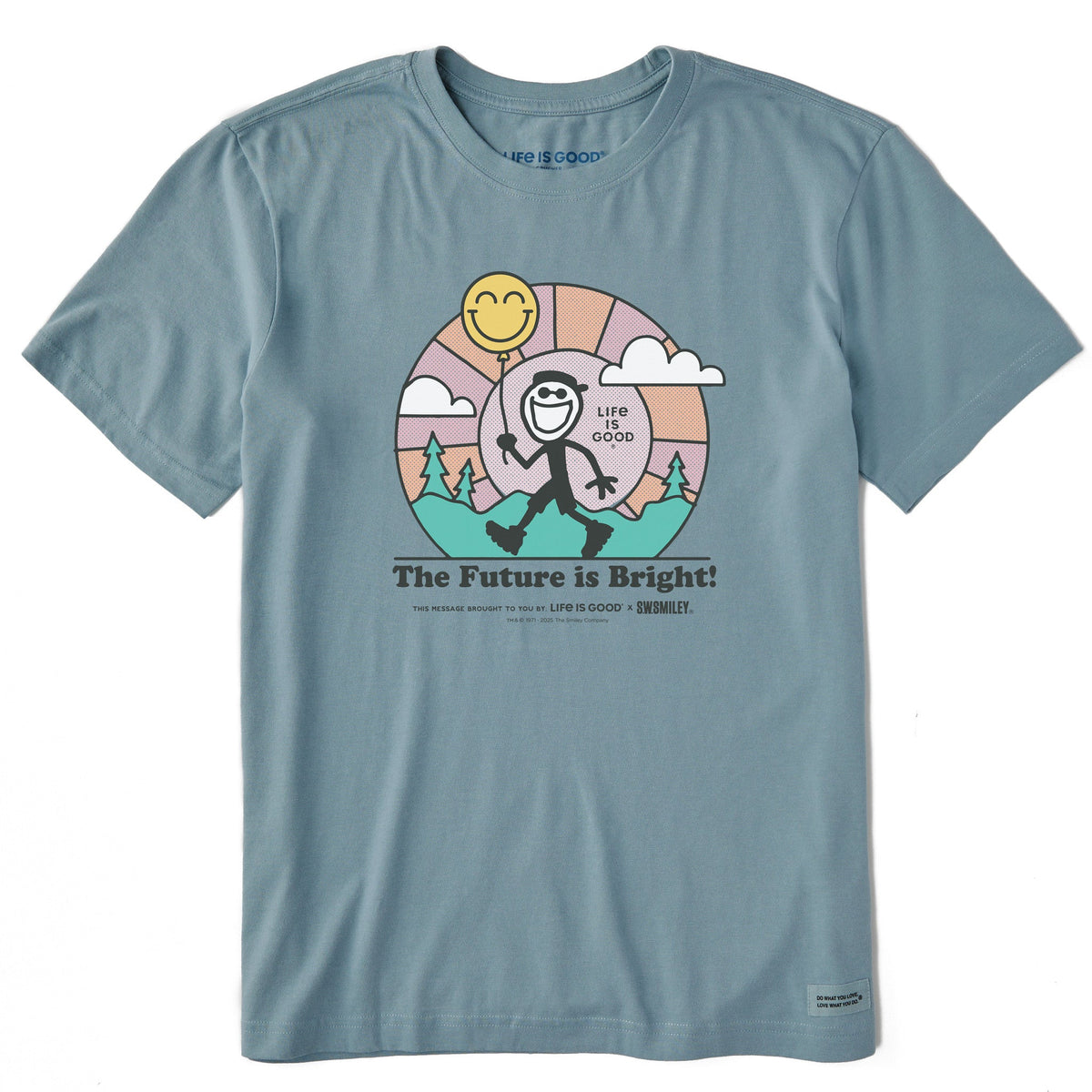 Men's LIG x S.W.Smiley Bright Future Short Sleeve Crusher Tee