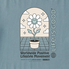 Men's LIG x S.W.Smiley Happy Plant Short Sleeve Crusher Tee