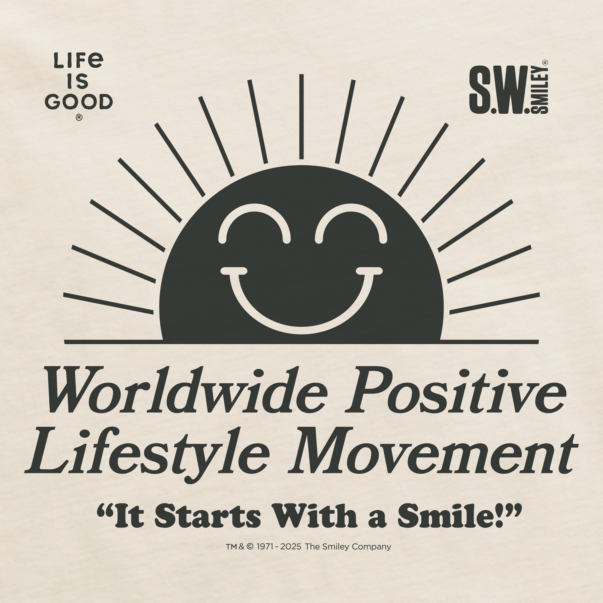 Men's LIG x S.W.Smiley Rising Sun Short Sleeve Crusher Tee