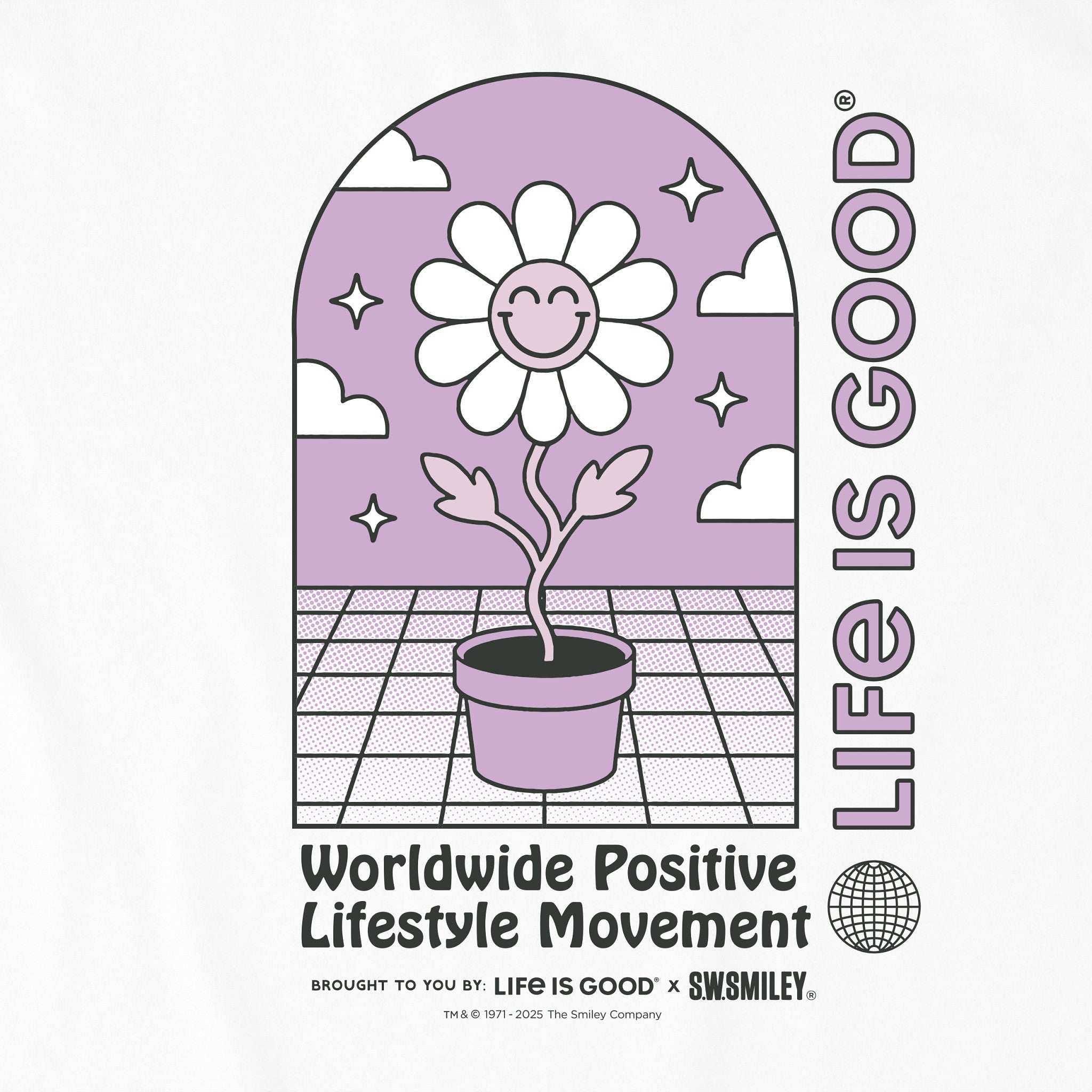 Men's LIG x S.W.Smiley Happy Plant Short Sleeve Crusher Tee