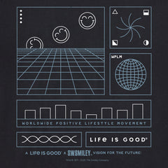 Men's LIG x S.W.Smiley Schematic Long Sleeve Crusher Tee