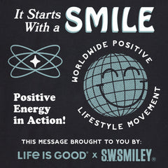 Men's LIG x S.W.Smiley Starts with a Smile Long Sleeve Crusher Tee