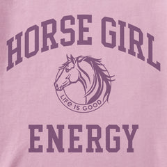 Kids Horse Girl Energy Short Sleeve Crusher Tee