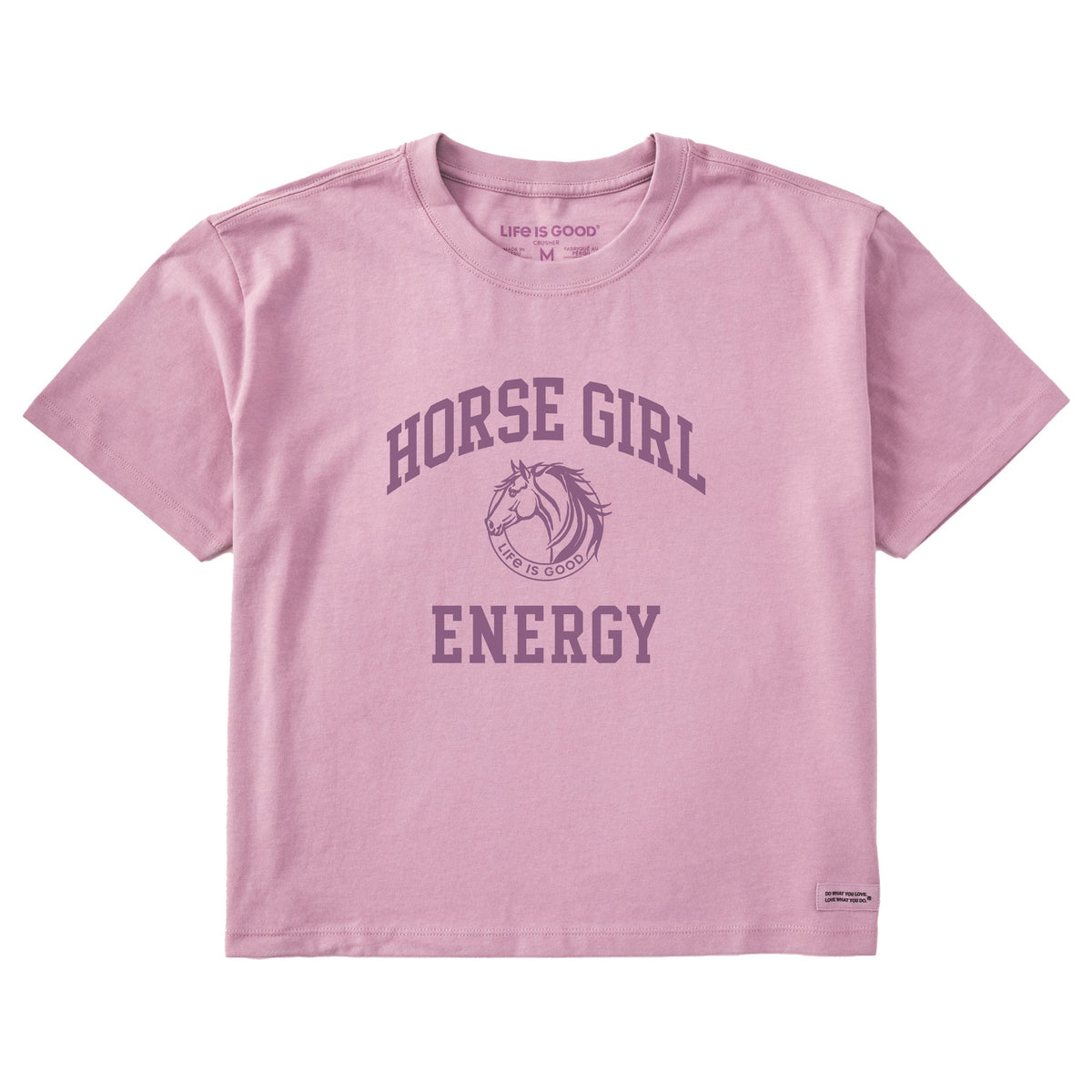 Women's Horse Girl Energy Short Sleeve Crusher Boxy Tee