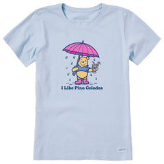 Women's I Like Pina Coladas Short Sleeve Crusher Tee