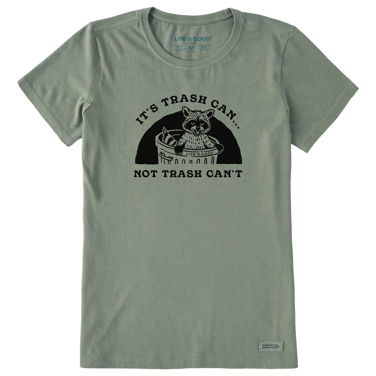 Women's IT's Trash Can Not Trash Can't Short Sleeve Crusher Tee