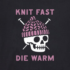 Women's Knit Fast Die Warm Skeleton Short Sleeve Crusher Boxy Tee