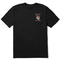Men's Knit Fast Die Warm Skeleton Short Sleeve Tee