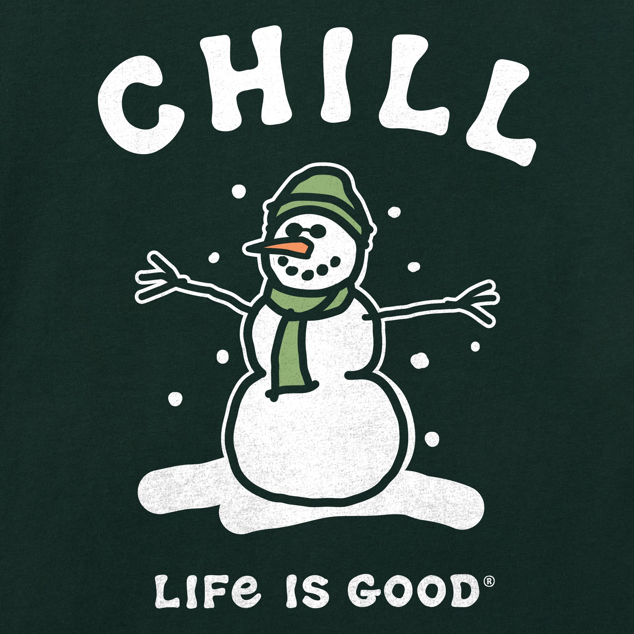 Kids Chill Snowman Long Sleeve Crusher Tee