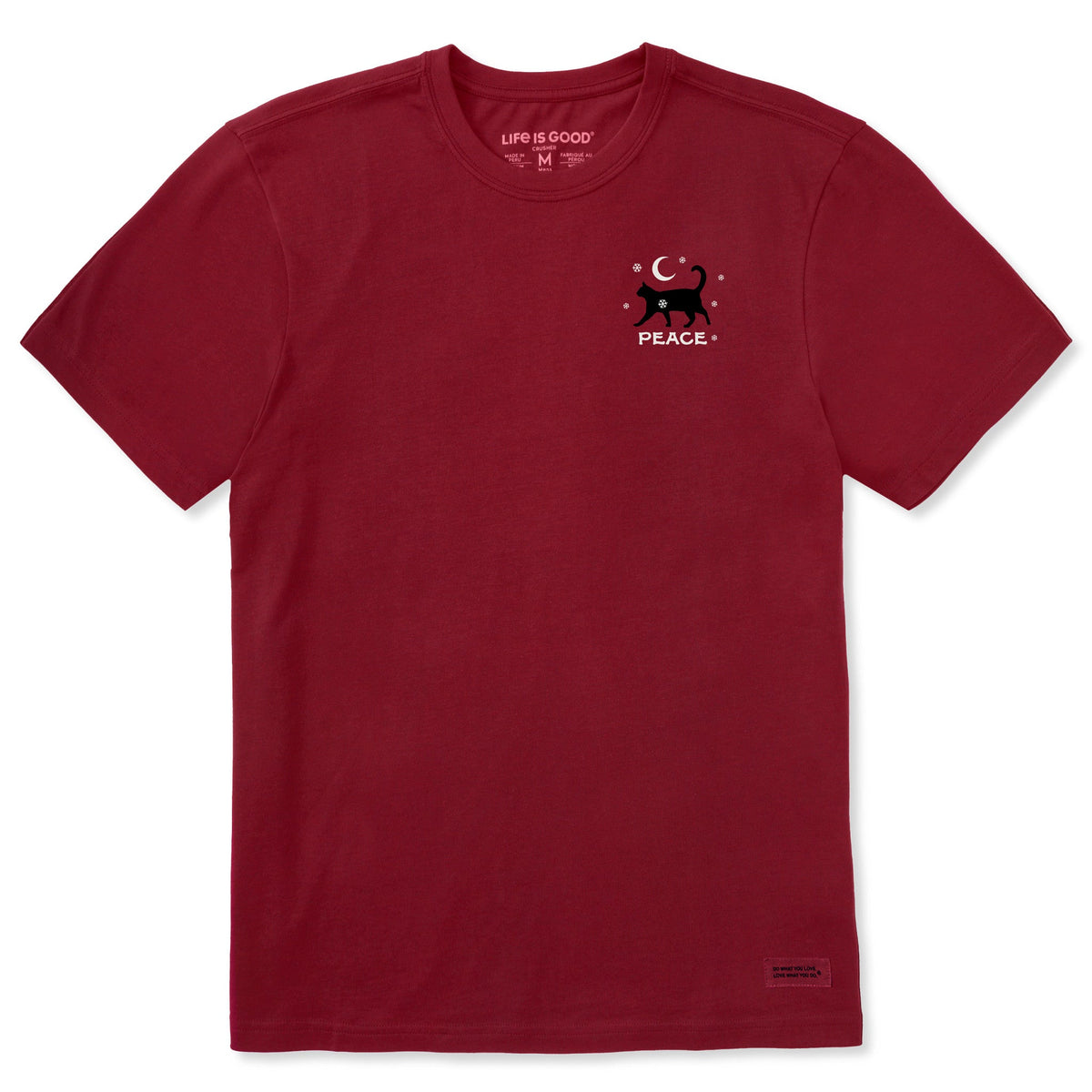 Men's Peace Cat Short Sleeve Crusher Tee