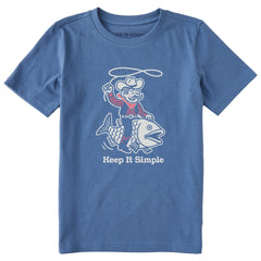 Kids Keep it Simple Cowboy Fish Short Sleeve Crusher Tee