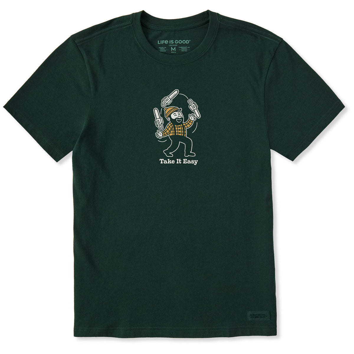 Men's Take it Easy Chainsaws Short Sleeve Crusher Tee