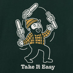 Men's Take it Easy Chainsaws Short Sleeve Crusher Tee