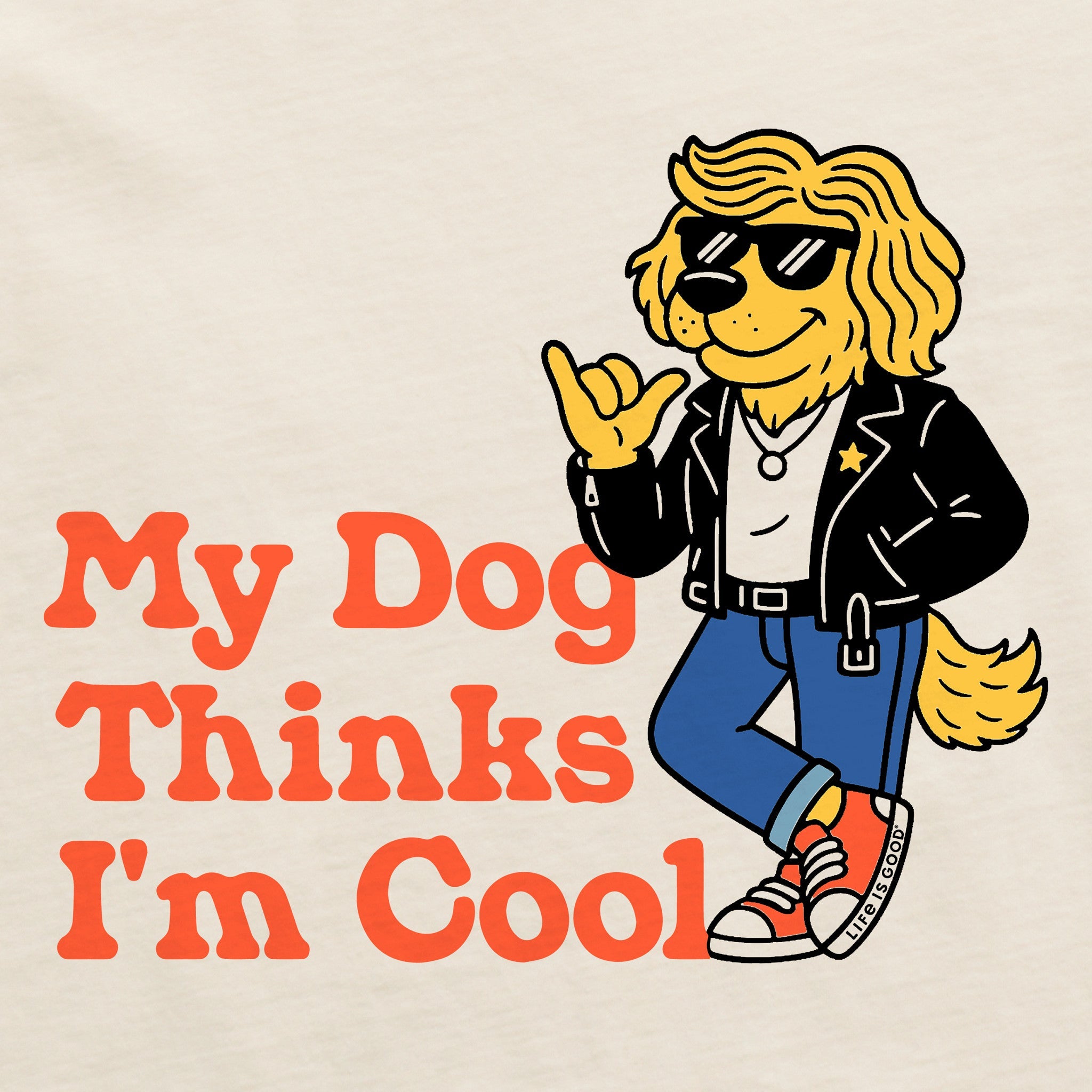 Men's My Dog Thinks I'm Cool Jacket Short Sleeve Crusher Tee