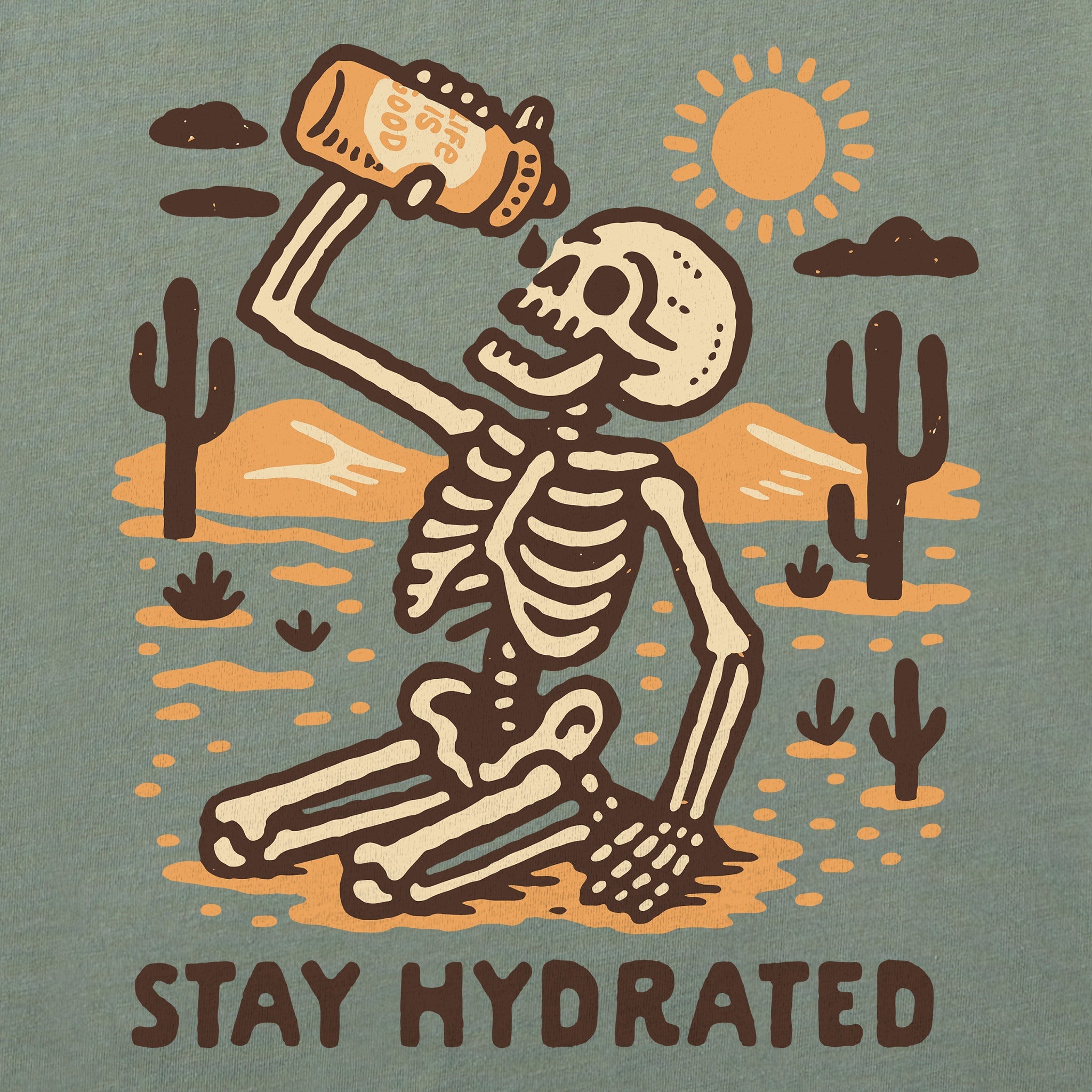 Men's Stay Hydrated Skeleton Short Sleeve Tee
