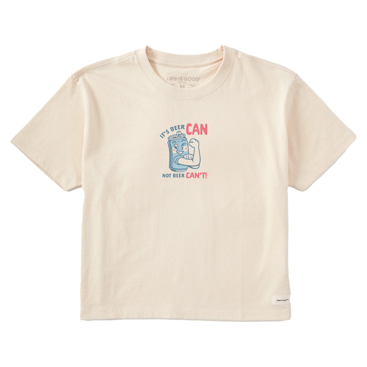 Women's It's Beer Can Flex Short Sleeve Crusher Boxy Tee
