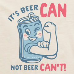 Women's It's Beer Can Flex Short Sleeve Crusher Boxy Tee