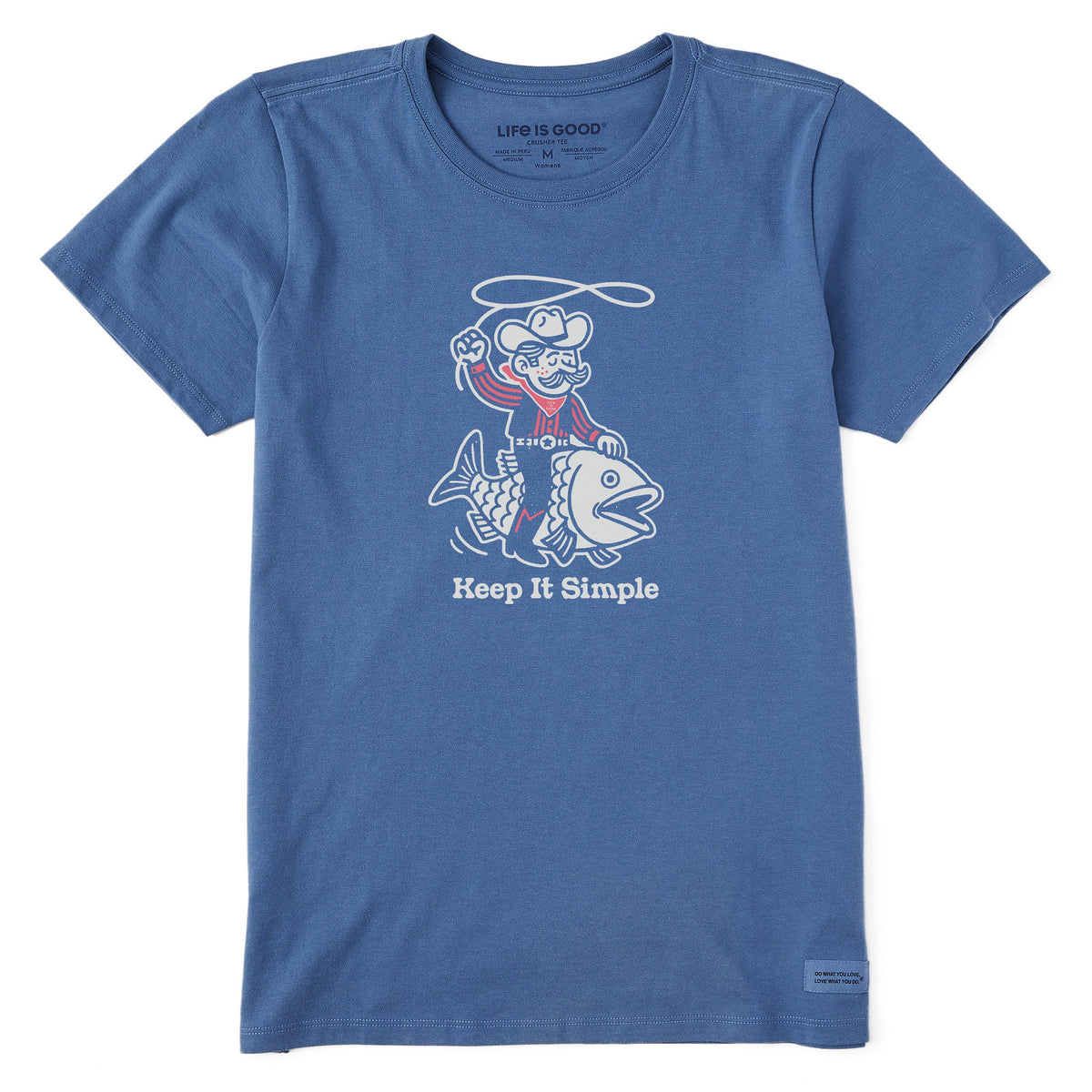 Women's Keep it Simple Cowboy Fish Short Sleeve Tee