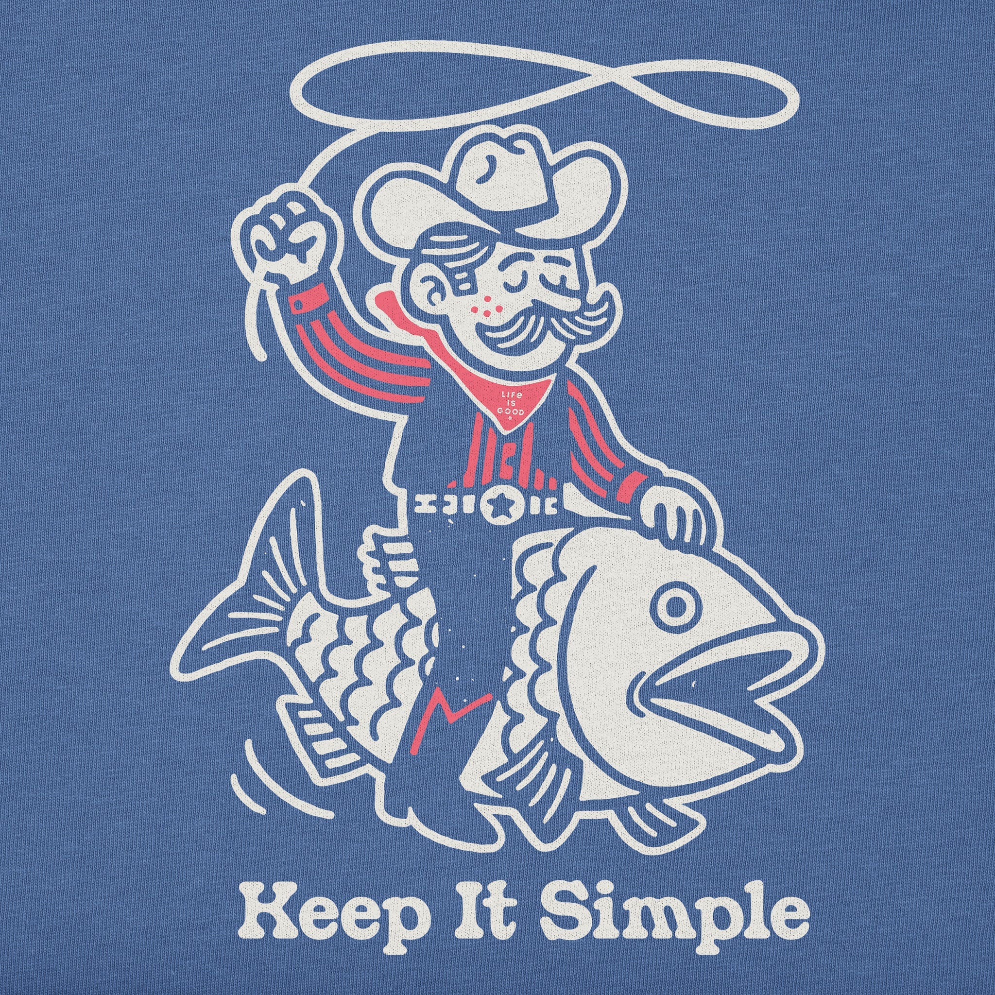 Women's Keep it Simple Cowboy Fish Short Sleeve Tee