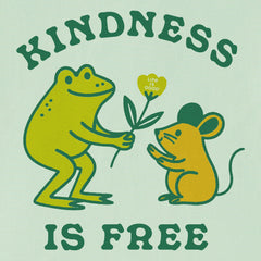Women's Kindness is Free Frog Mouse Short Sleeve Crusher Vee