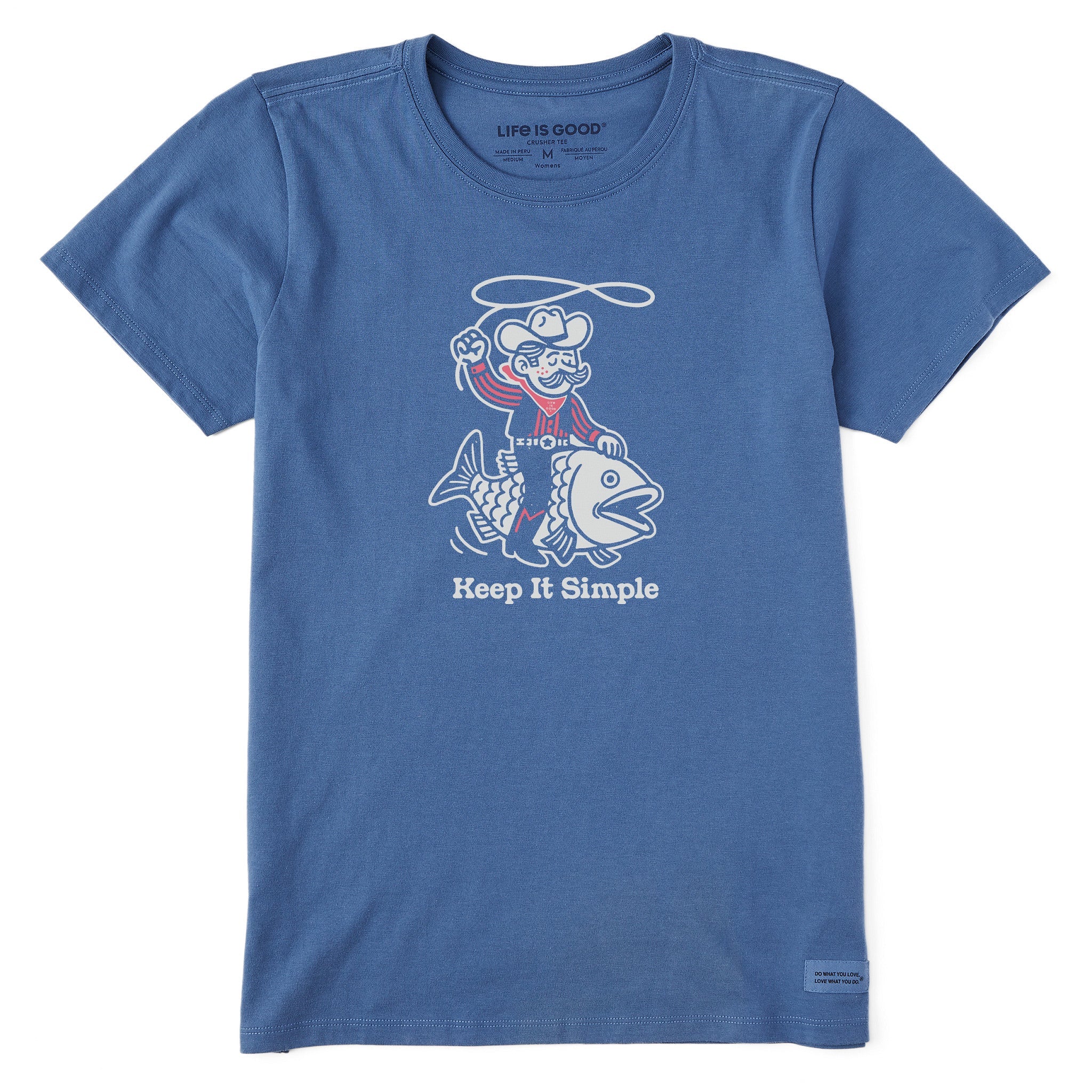 Women's Keep it Simple Cowboy Fish Short Sleeve Tee