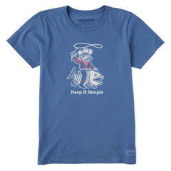 Women's Keep it Simple Cowboy Fish Short Sleeve Tee