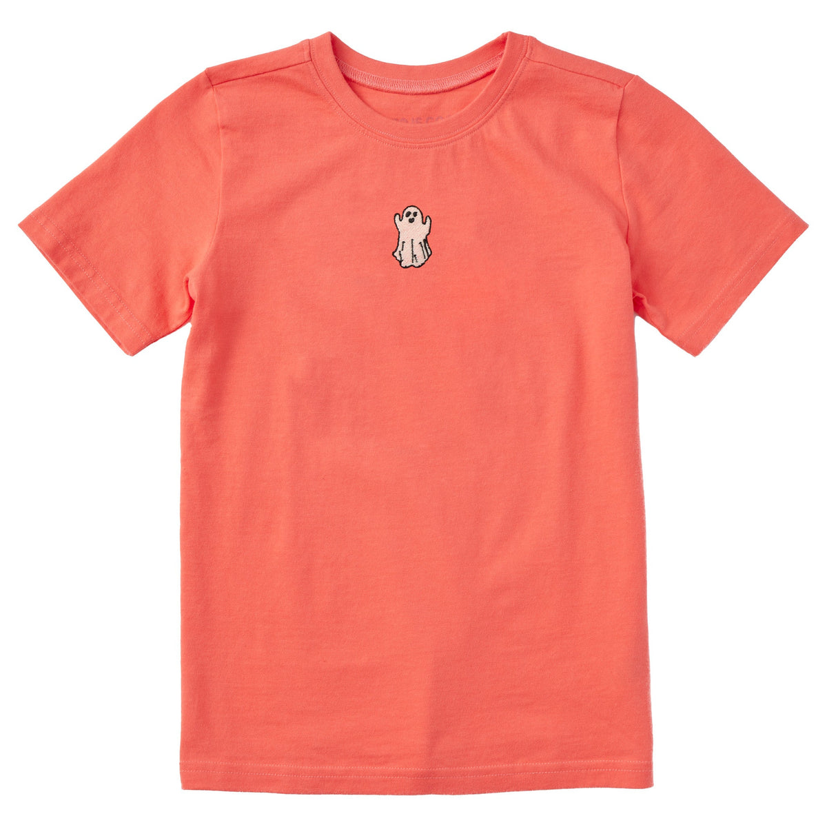 Kids Embroidered Lil Ghost Short Sleeve Crusher Tee