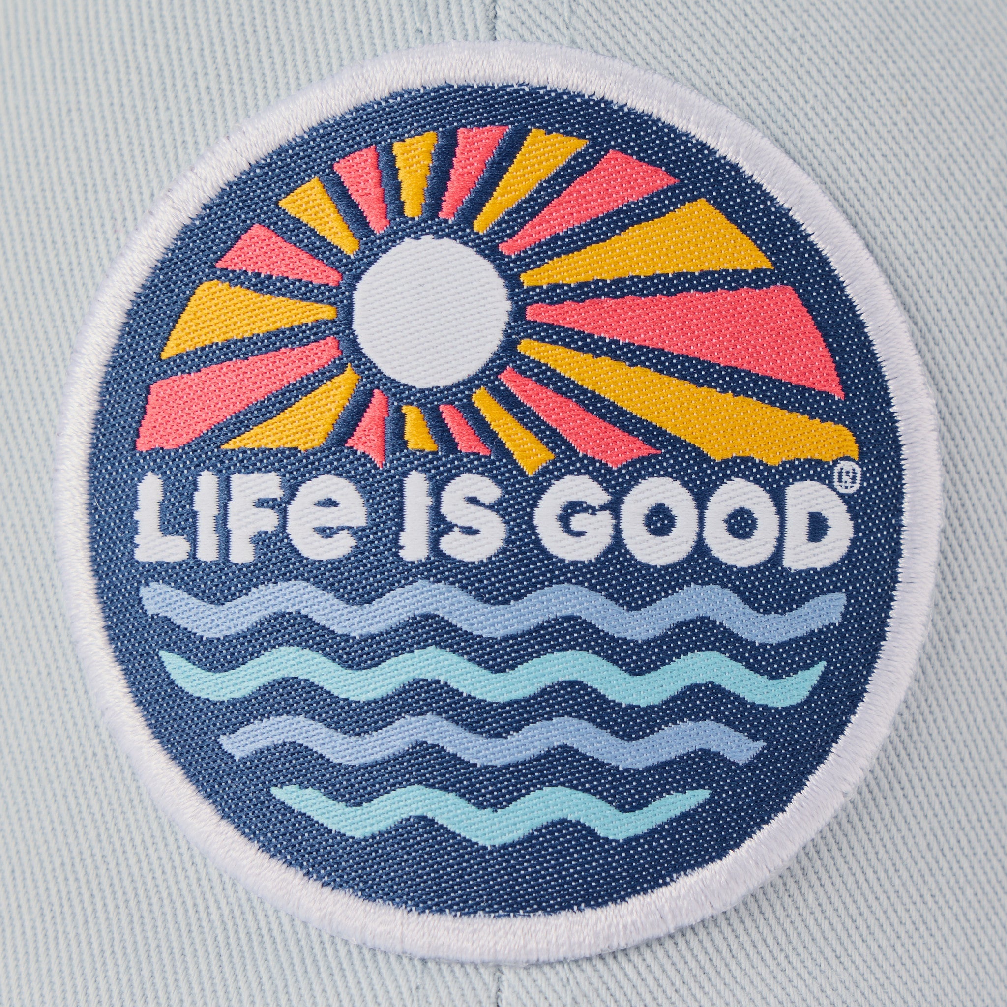 Adult Unisex Sunset Waves Patch Chill Cap