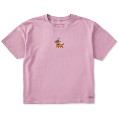 Women's Embroidered Witchy Weenie Short Sleeve Crusher Boxy Tee