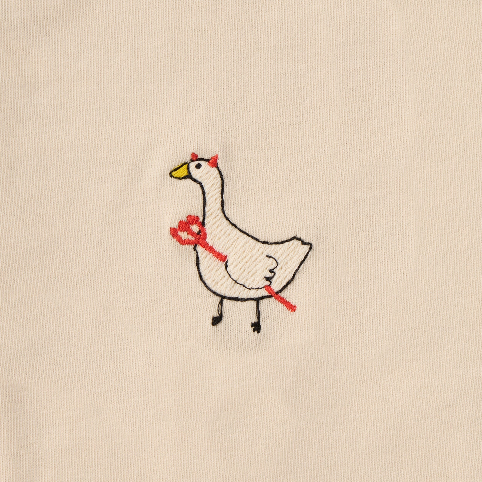 Women's Embroidered Devil Goose Short Sleeve Crusher Vee