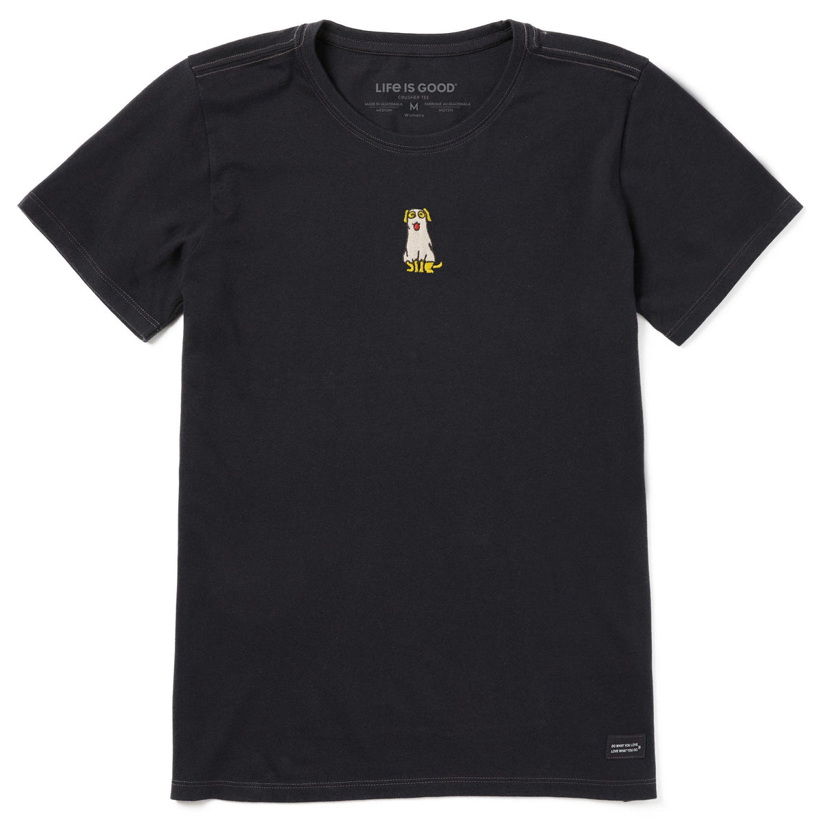 Women's Embroidered Silly Ghost Pup Short Sleeve Crusher Tee