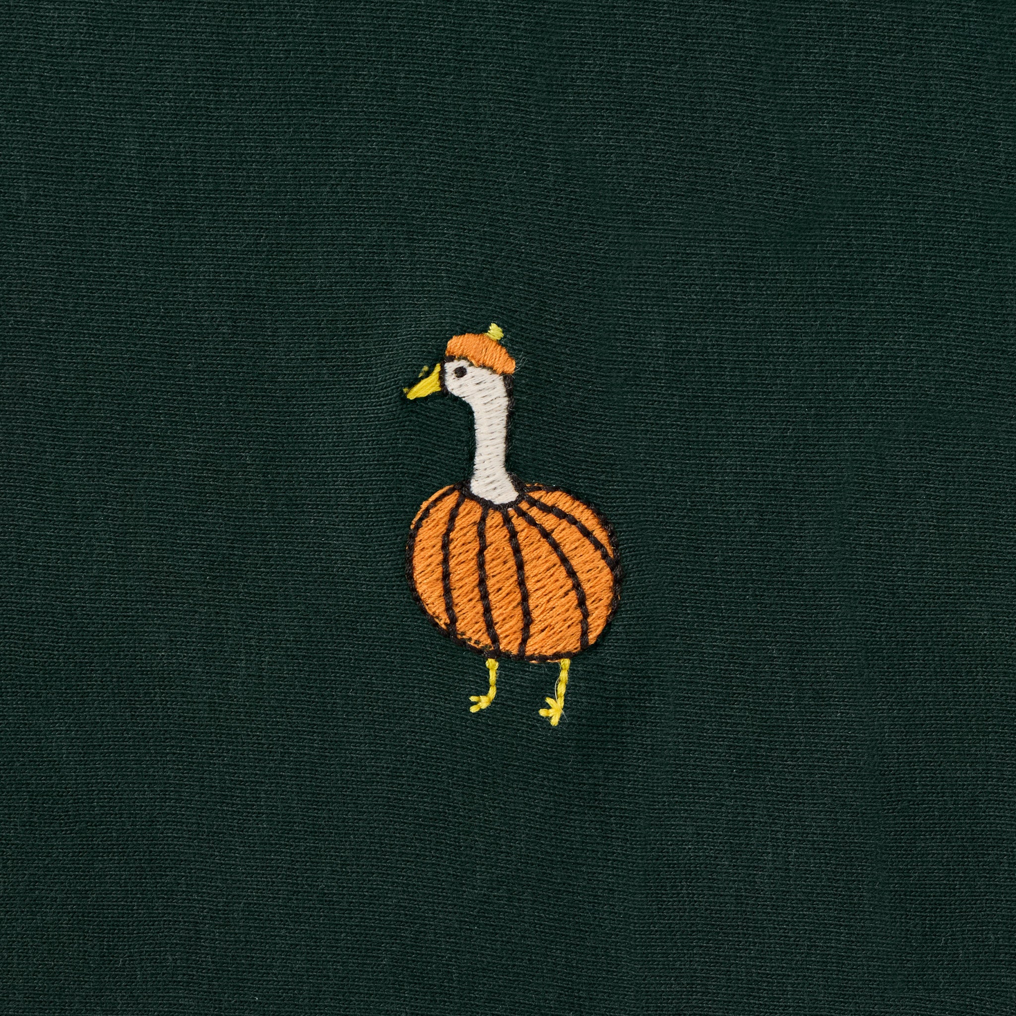 Women's Embroidered Pumpkin Goose Short Sleeve Crusher Tee