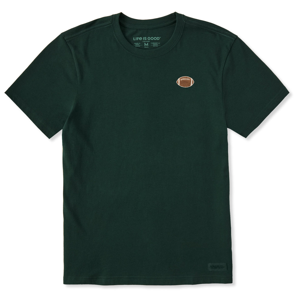 Men's Football Embroidery Short Sleeve Crusher Tee