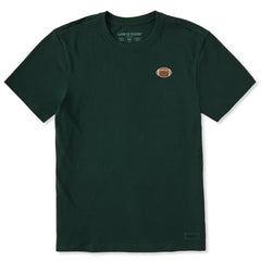 Men's Football Embroidery Short Sleeve Crusher Tee