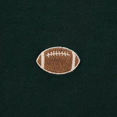Women's Football Embroidery Short Sleeve Crusher Tee