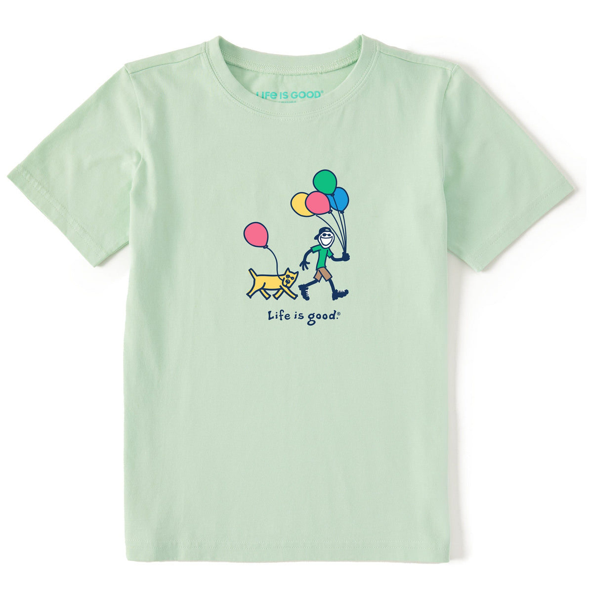 Kids Jake and Rocket Balloons Short Sleeve Crusher Tee