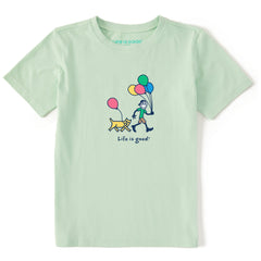 Kids Jake and Rocket Balloons Short Sleeve Crusher Tee