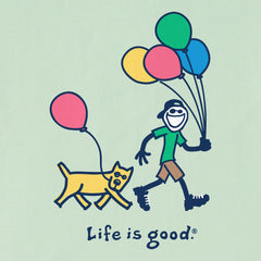 Kids Jake and Rocket Balloons Short Sleeve Crusher Tee