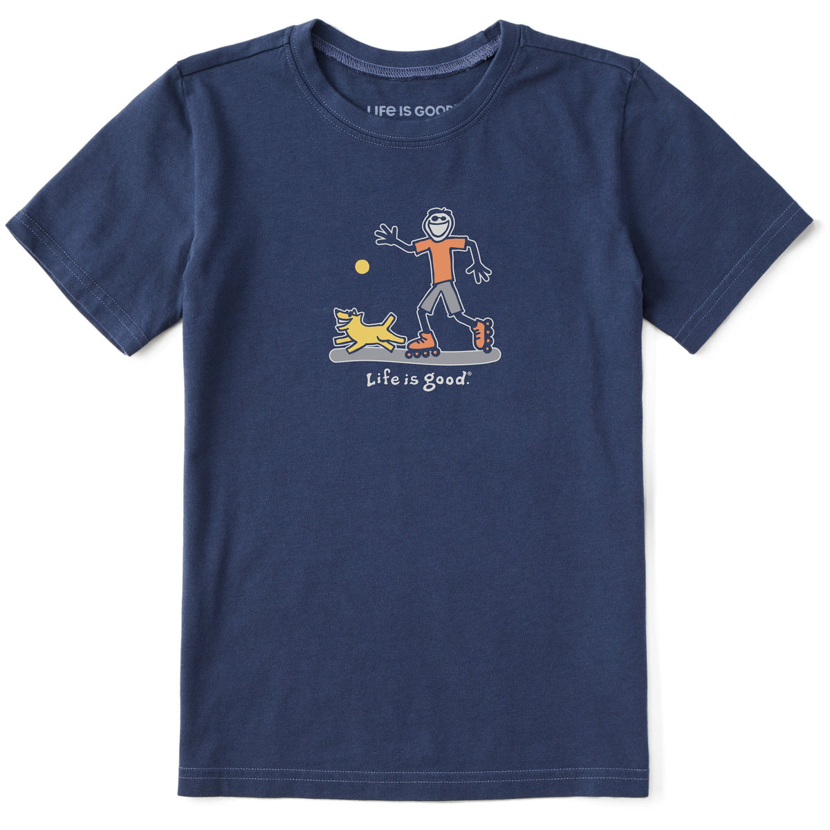 Kids Jake and Rocket Skating Short Sleeve Crusher Tee