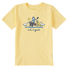 Kids Jake and Rocket Ducks Short Sleeve Crusher Tee